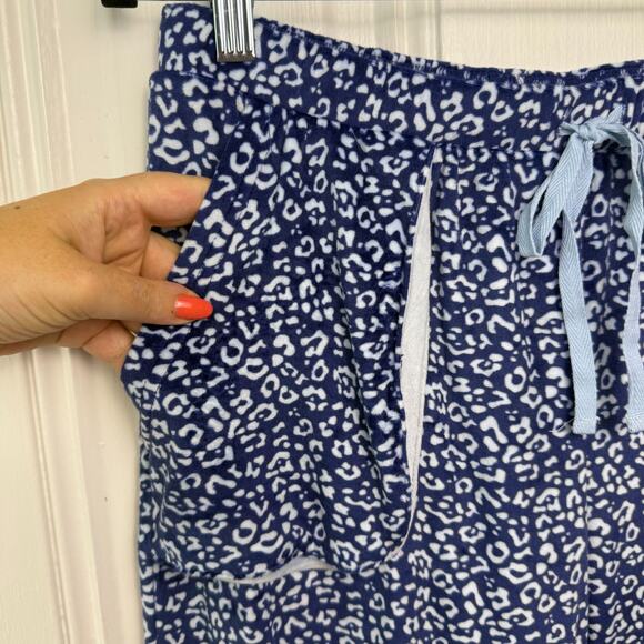 QVC MUK LUKS Velour Bed Jacket and Pant Pajama Set Womens Small Blue White NWT - Picture 10 of 15